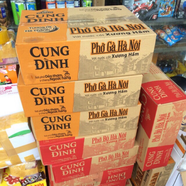 Thùng 30 gói phở bò/gà cung đình mới