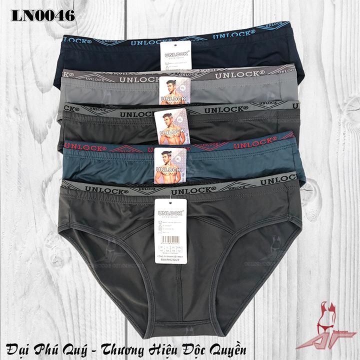 [HCM]Hộp 05 quần lót nam cao cấp - thun lạnh 4 chiều - Lưng bản nhỏ - LN0046x5