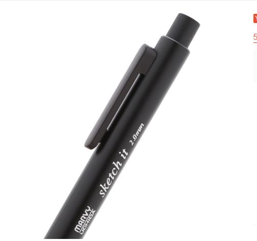 Combo Bút chì kim ngòi dẹp 2.0mm FL200 + 1 óng 6 ruột chì 2mm