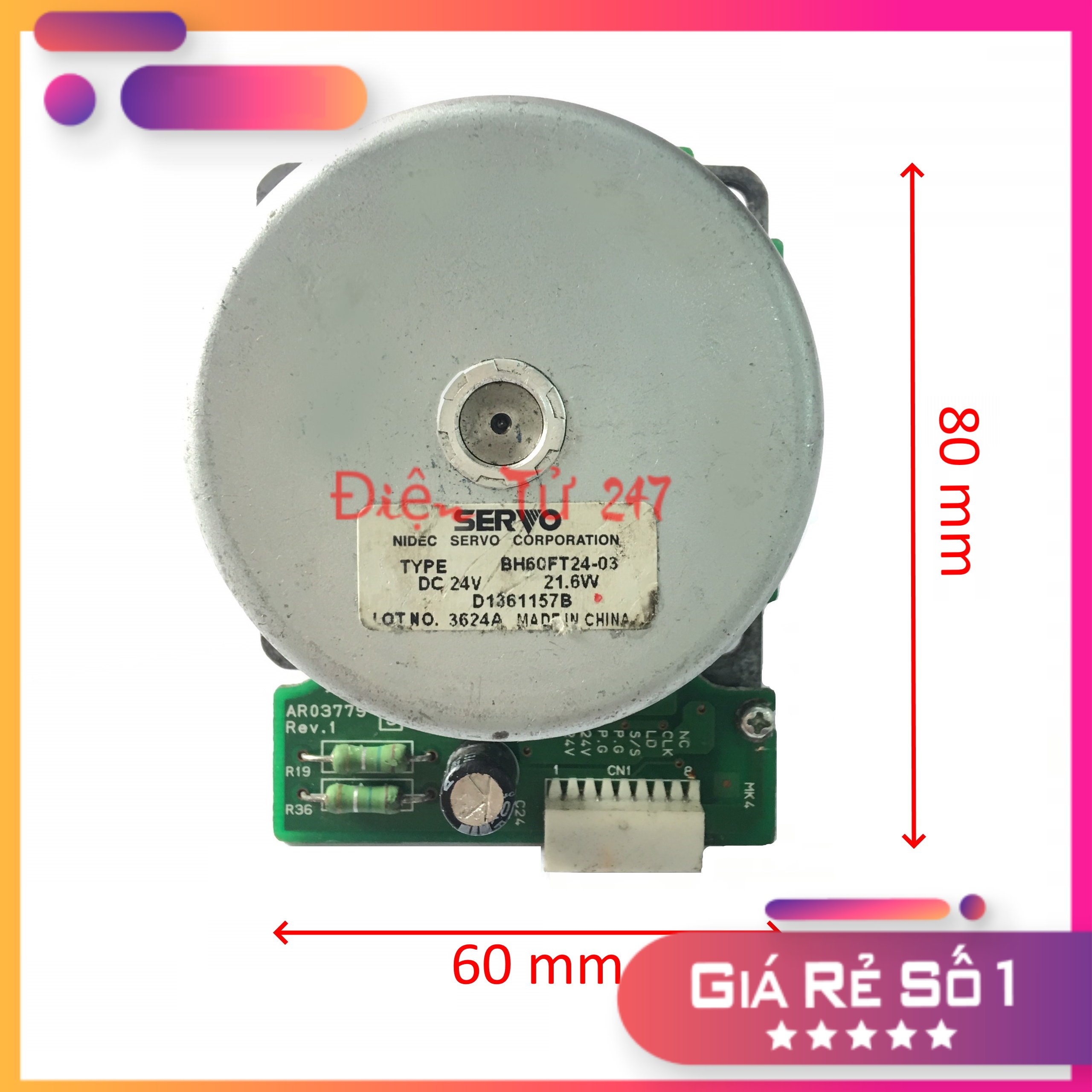 Động cơ brushless không chổi than chế quạt servo 12v - 24v 21.6w