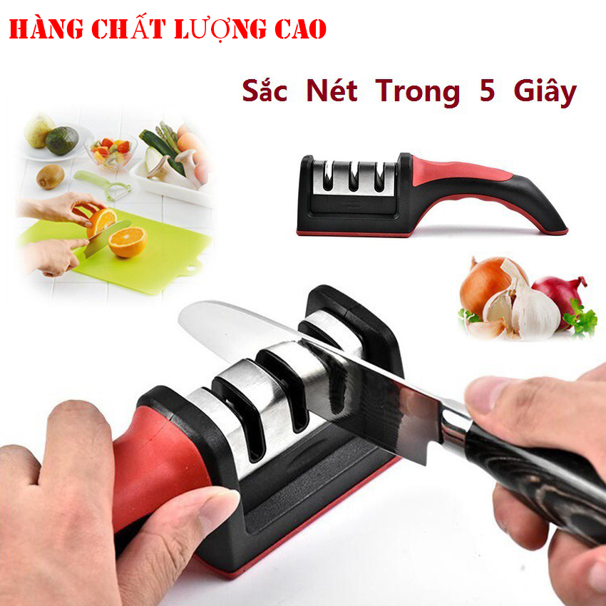[ SIÊU SẮC ] Dụng cụ mài dao Knife sharpener X8 cao cấp mài dao kéo đa năng công nghệ Nhật Bản thiết kế 3 trong 1 lưỡi mài phủ gốm ceramic phủ kim cương hợp kim vonfram