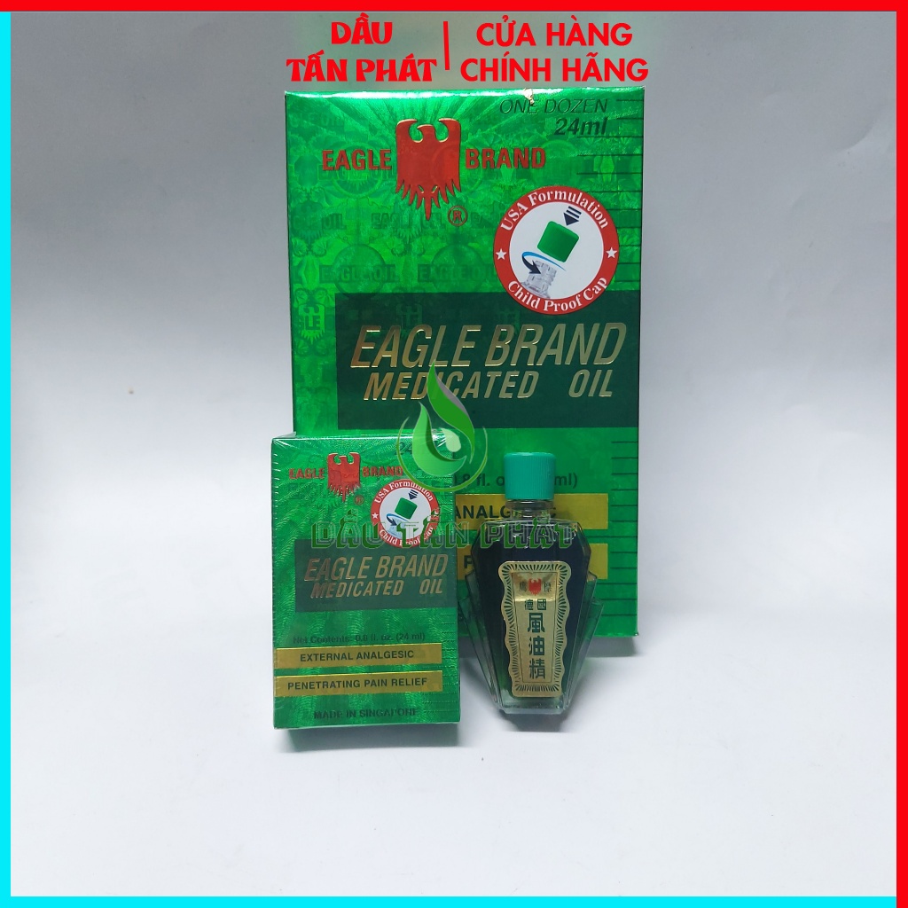 Dầu Gió Xanh 2 Nắp Thị Trường Mỹ (Cam kết hàng thiệt) 24ml Made Singapore