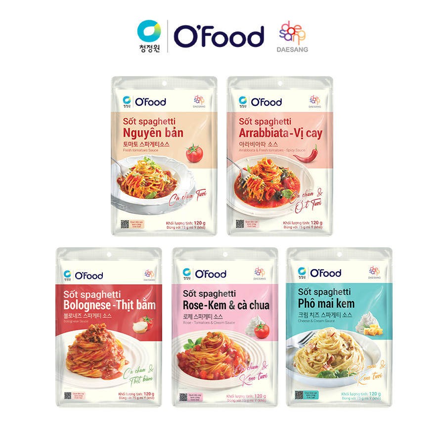 Sốt Spaghetti O'Food gói 120g, sốt mì ý tiện lợi, ngon chuẩn vị nhà hàng