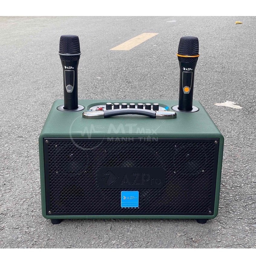 Loa karaoke xách tay AZpro AZ-336, kèm 2 micro UHF Đang Hót - Chính Hãng