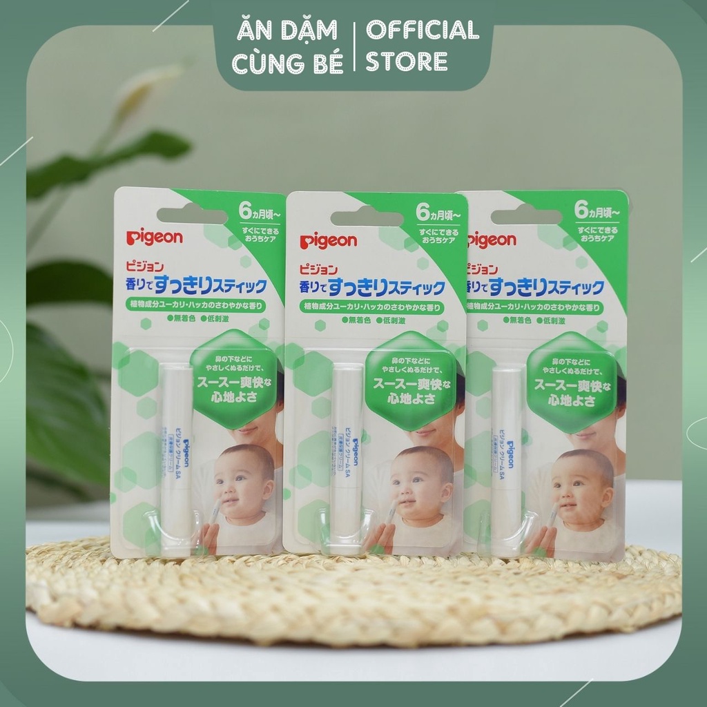 Thỏi bôi giảm ngạt mũi cảm cúm cho bé PIGEON