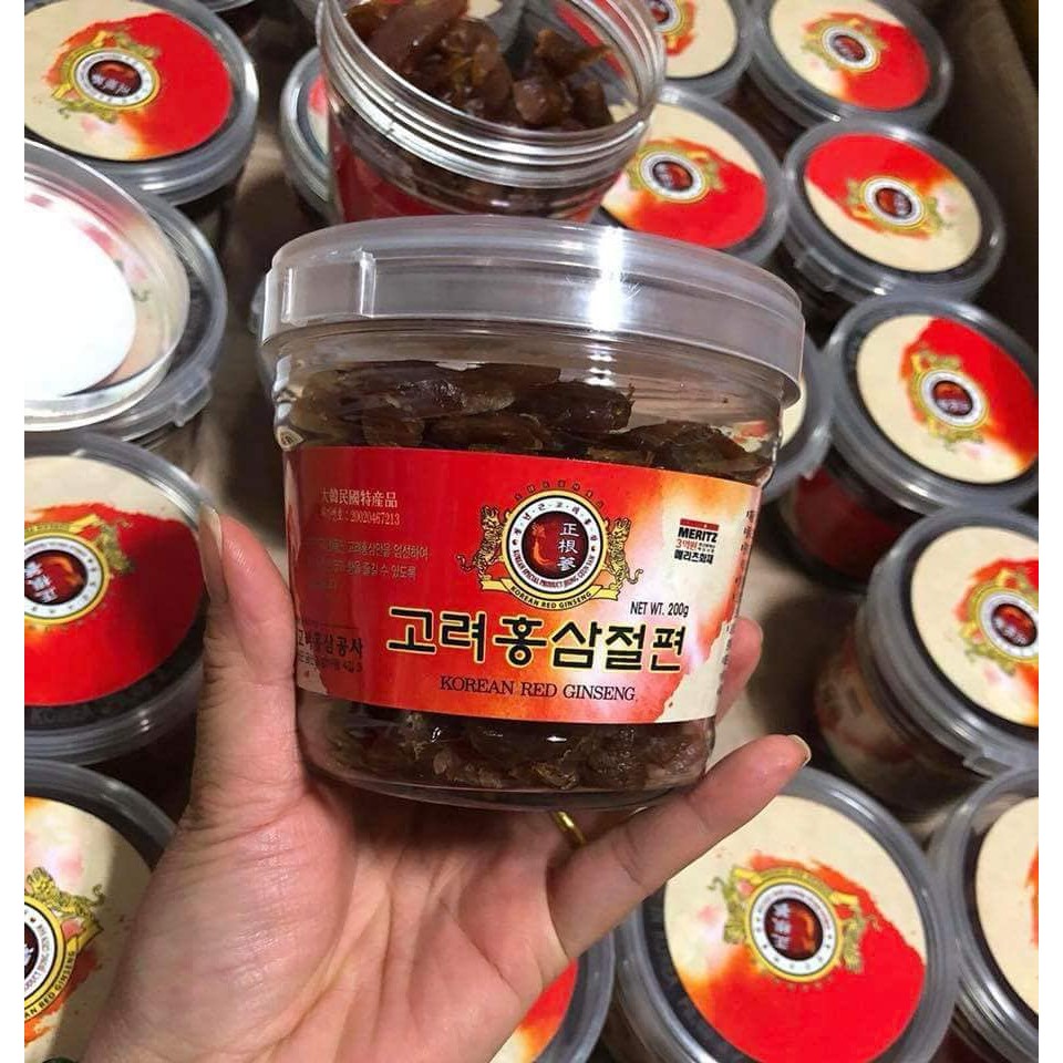 Hồng sâm thái lát tẩm mật ong jeong geun sam hàn quốc 200g