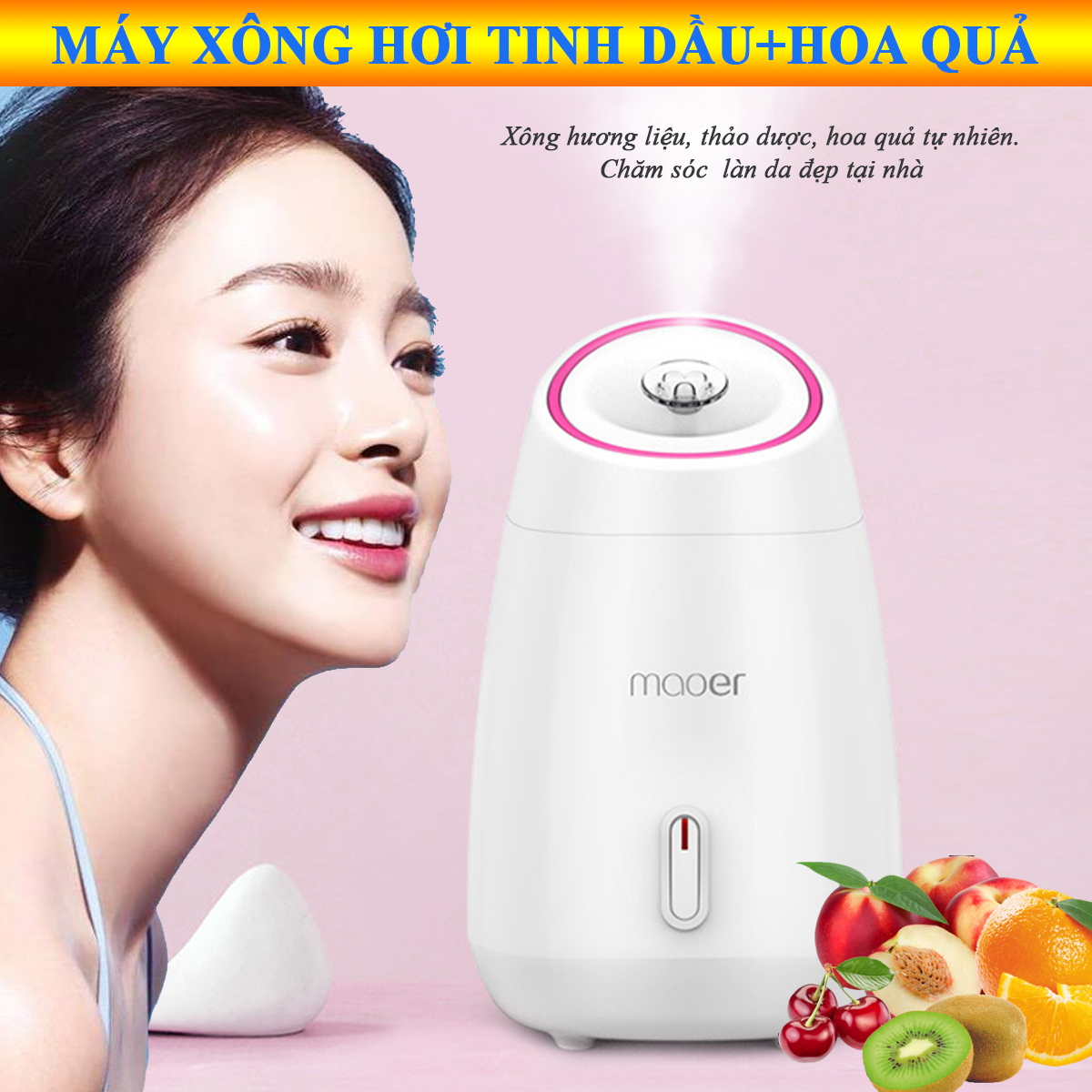 Máy Xông Mặt Maoer, Máy Xông Mặt, Máy Xông Mặt Mini. Làm Sạch Da, Ngăn Ngừa Mụn, Se khít lỗ chân lông, điều tiết bã nhờn. Giúp cho da mặt thêm mịn màng, thúc đẩy việc trị liệu.