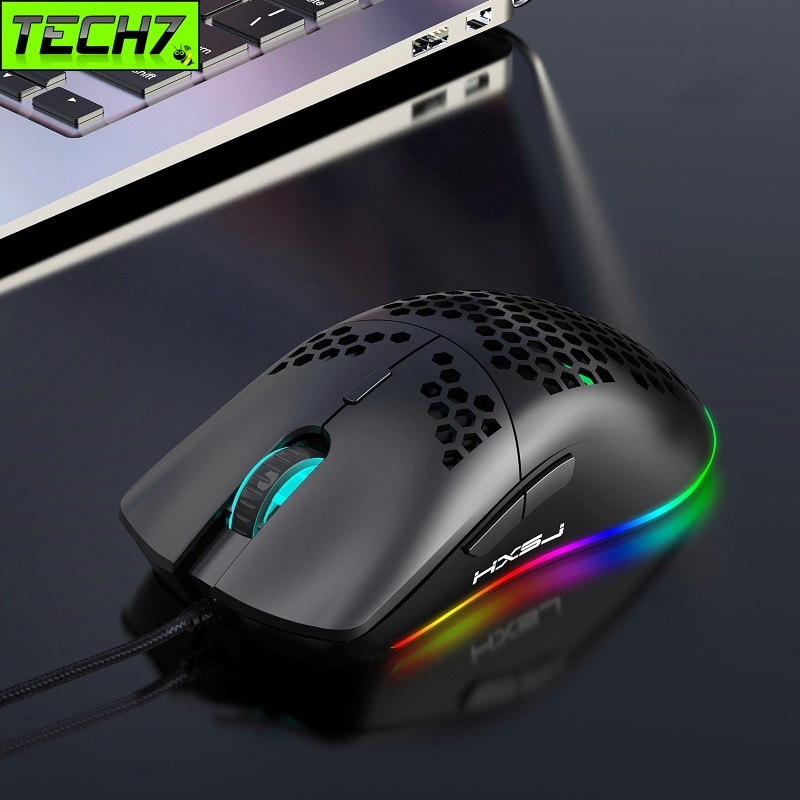 Chuột led rgb 6400 dpi gaming mouse hxsj j900