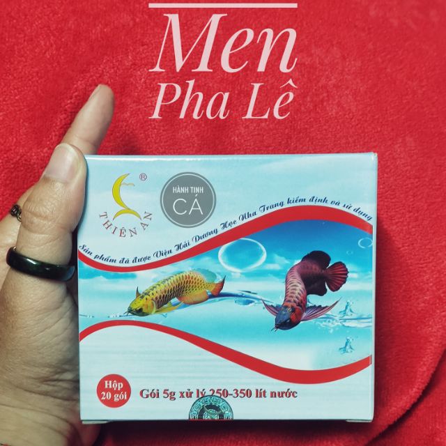 1 hộp, 20 gói men pha lê - men vi sinh bột siêu trong nước hồ cá