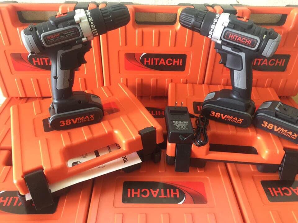 Máy khoan pin hitachi 38v + 2pin 38v new 2019