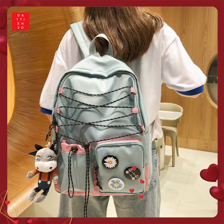 BALO NỮ THỜI TRANG PHONG CÁCH HÀN QUỐC (TẶNG KÈM MÓC KHÓA TRÂU CUTE MIX HUY HIỆU)