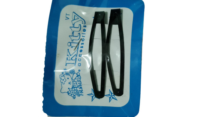 Cặp kẹp tóc đen, trơn cho nữ