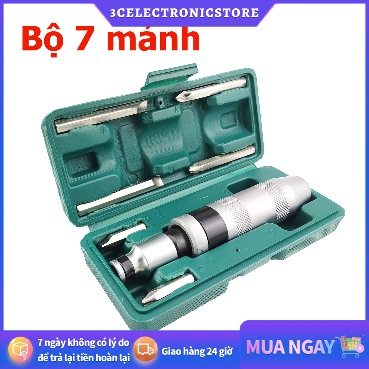 Bộ tua vít đóng xoay chiều cao cấp 7 món