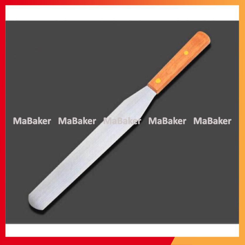 Dao chà láng thẳng cán gỗ cao cấp 32cm, 38cm - MaBaker