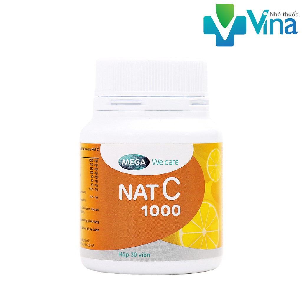 NAT C Mega - Viên uống bổ sung Vitamin C 1000mg