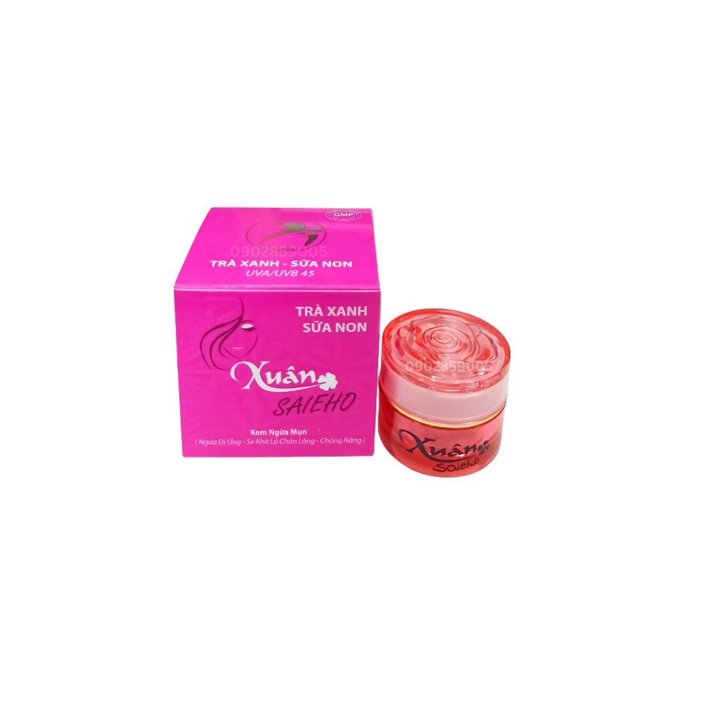 Kem xuân saieho mụn thâm trắng da liền sẹo yến đỏ sữa non 12g