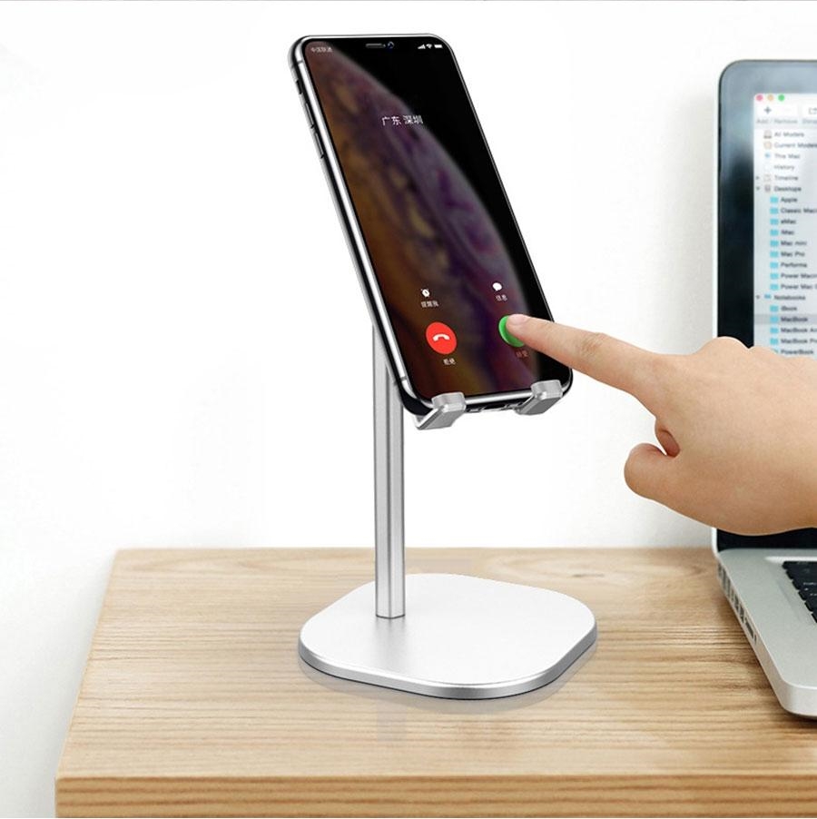 Giá đỡ kim loại đỡ điện thoại, ipad chất liệu hợp kim sang trọng, đế điều chỉnh được góc