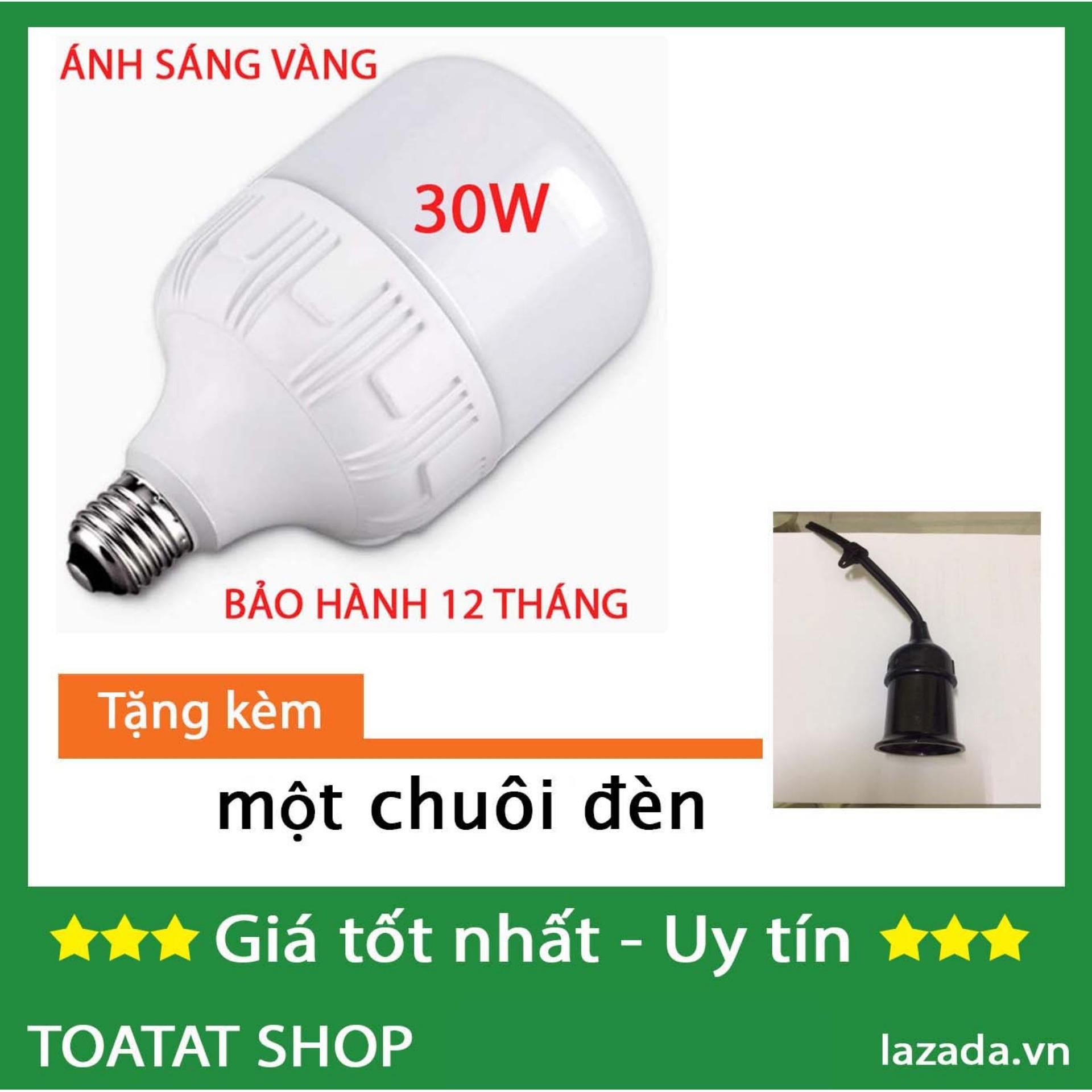 Bộ 1 / 2 bóng đèn led trụ 30w - tặng chuôi đèn