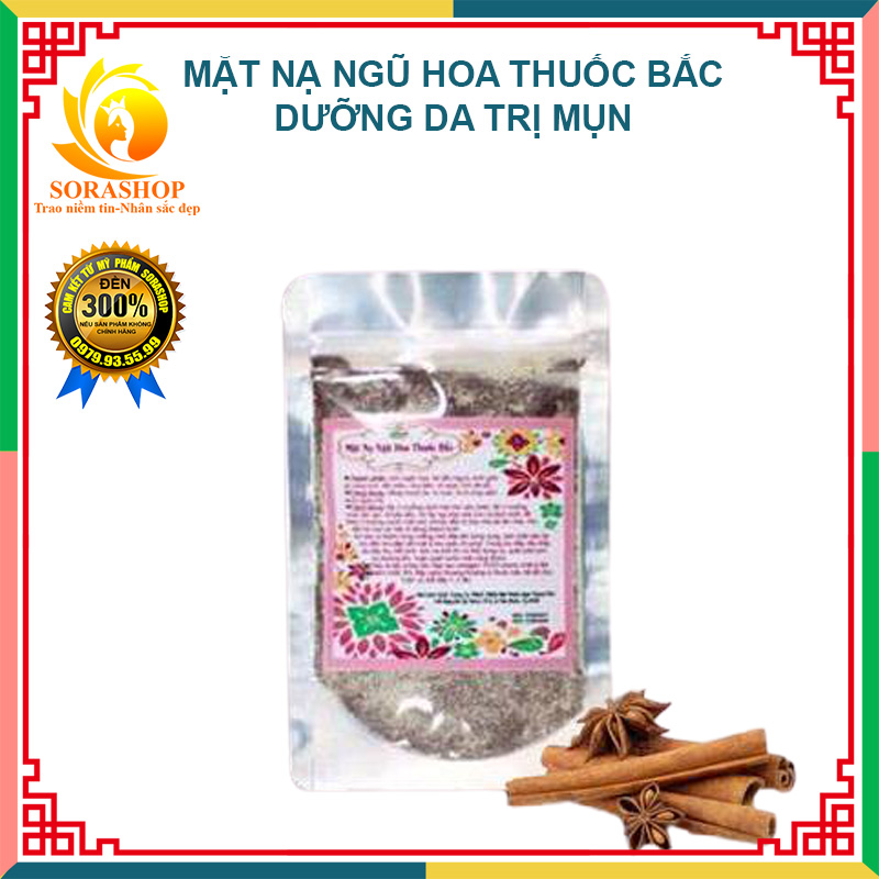 Mặt nạ trắng da ngũ hoa Natural Spa, mặt nạ cho da mụn, giúp trắng mượt da, ngăn ngừa và đẩy lùi mụn, kháng viêm, ngứa.