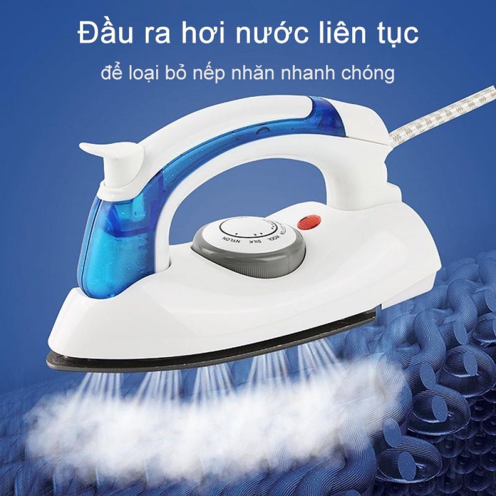 BÀN LÀ HƠI NƯỚC MINI CẦM TAY DU LỊCH – TRAVEL IRON HT258B - Bảo hành lỗi 1 đổi 1