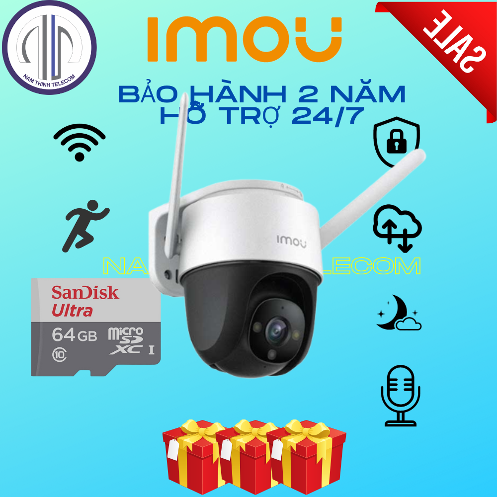 Camera wifi imou s42fp s41fp xoay 360 độ, báo trộm, đàm thoại