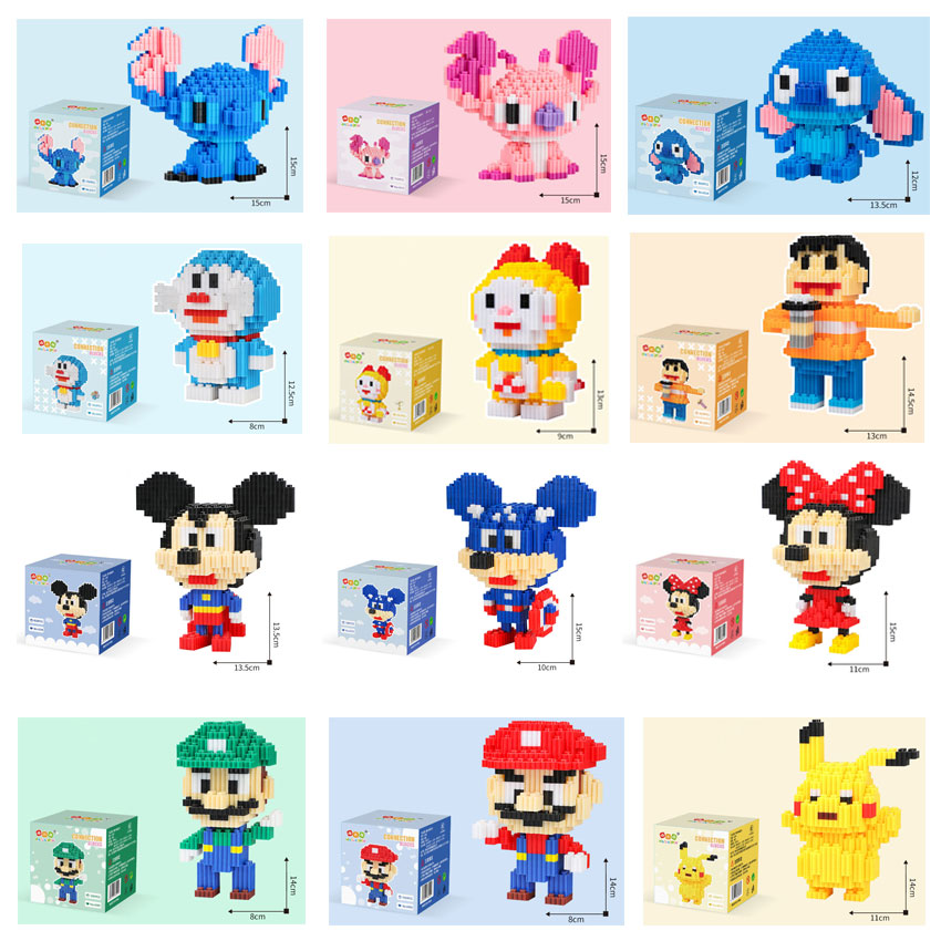 Lego xếp hình nhân vật hoạt hình dễ thương đồ chơi lego giúp bé tư duy sáng tạo