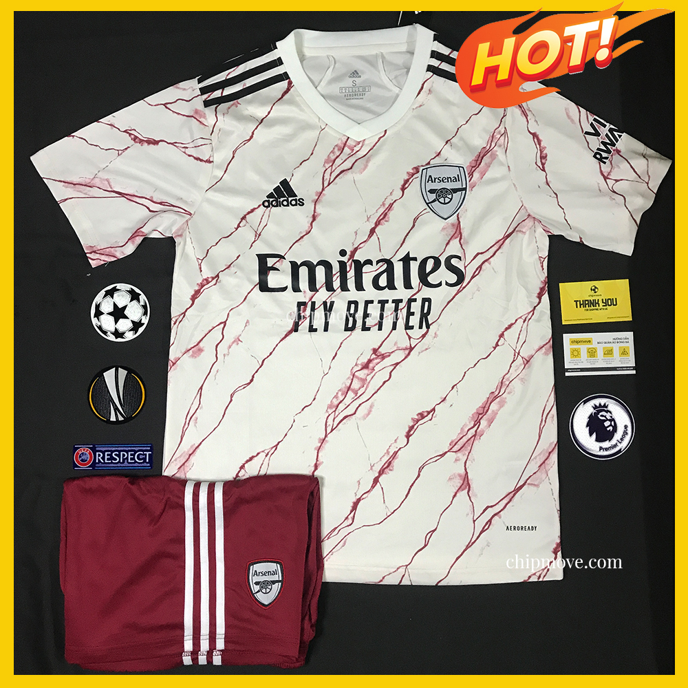 Bộ áo bóng đá Arsenal sân khách mùa giải mới 2020-2021 Thái cao cấp