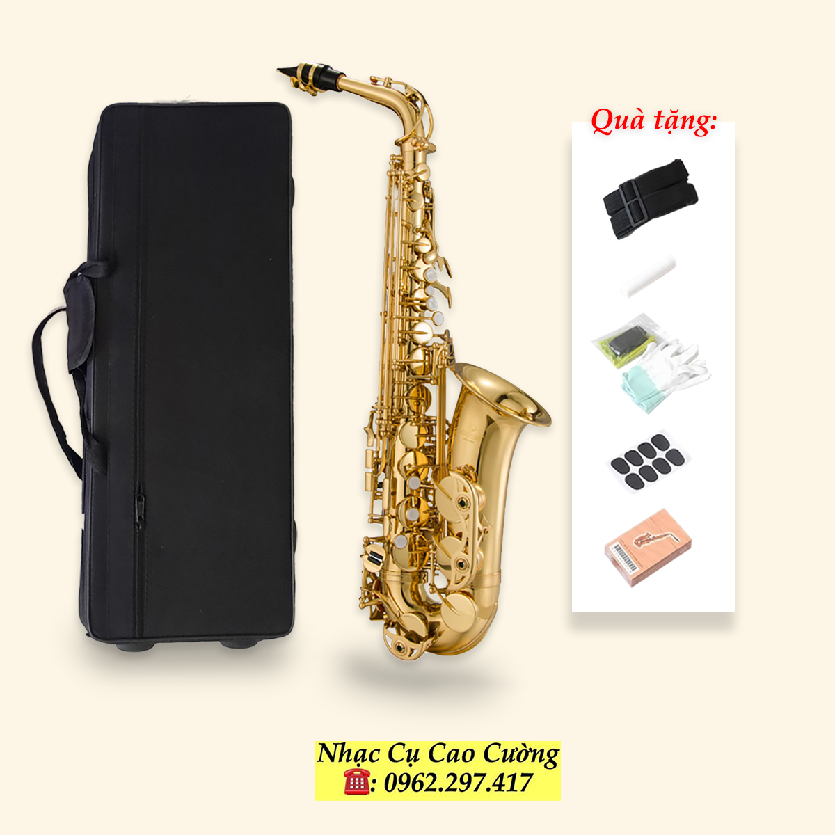 Kèn SAXOPHONE ALTO MK007 Màu Vàng Nhạc Cụ Cao Cường