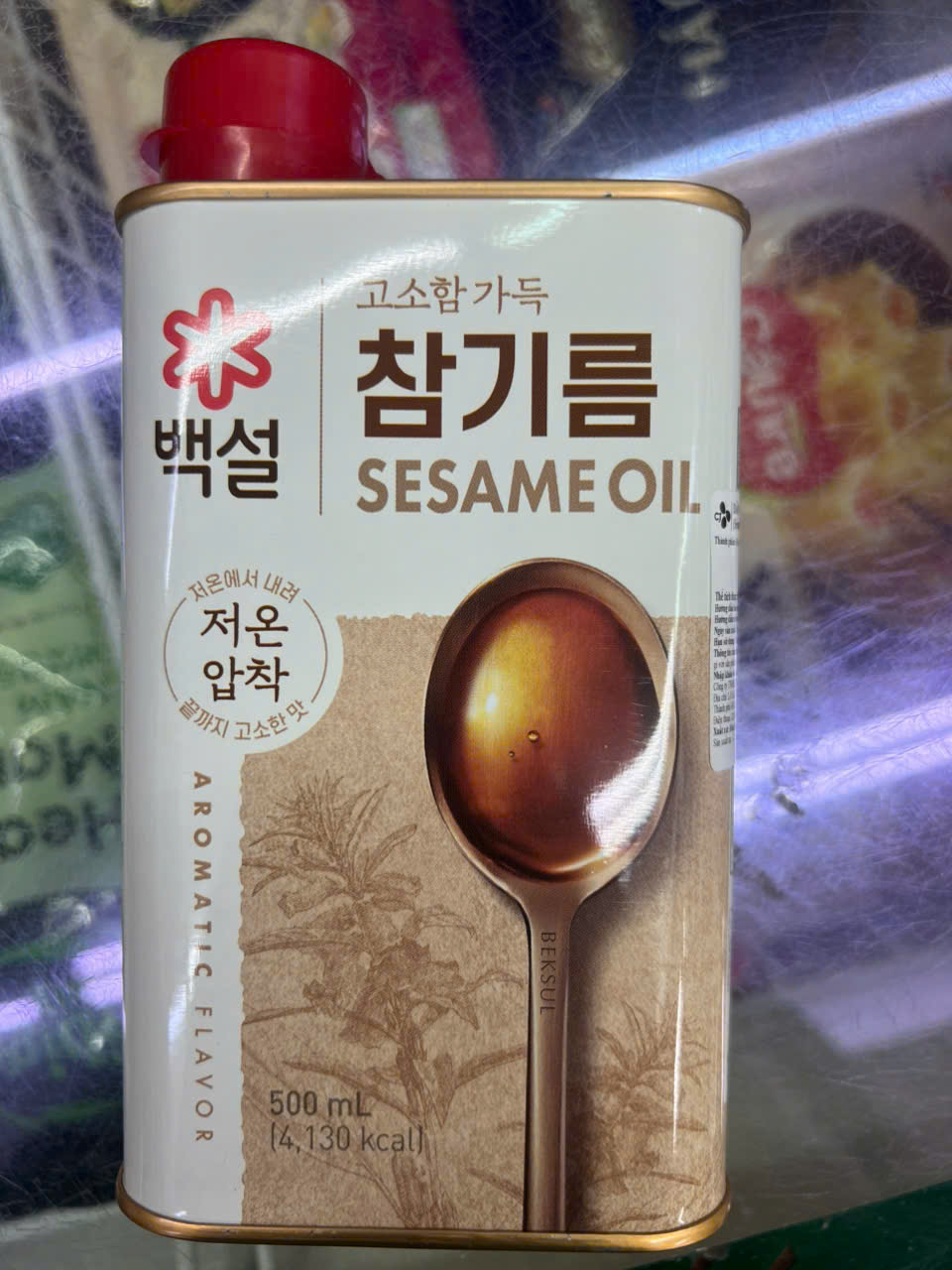 Dầu mè nguyên chất đậm đặc hàn quốc 500ml - 진한 참기름