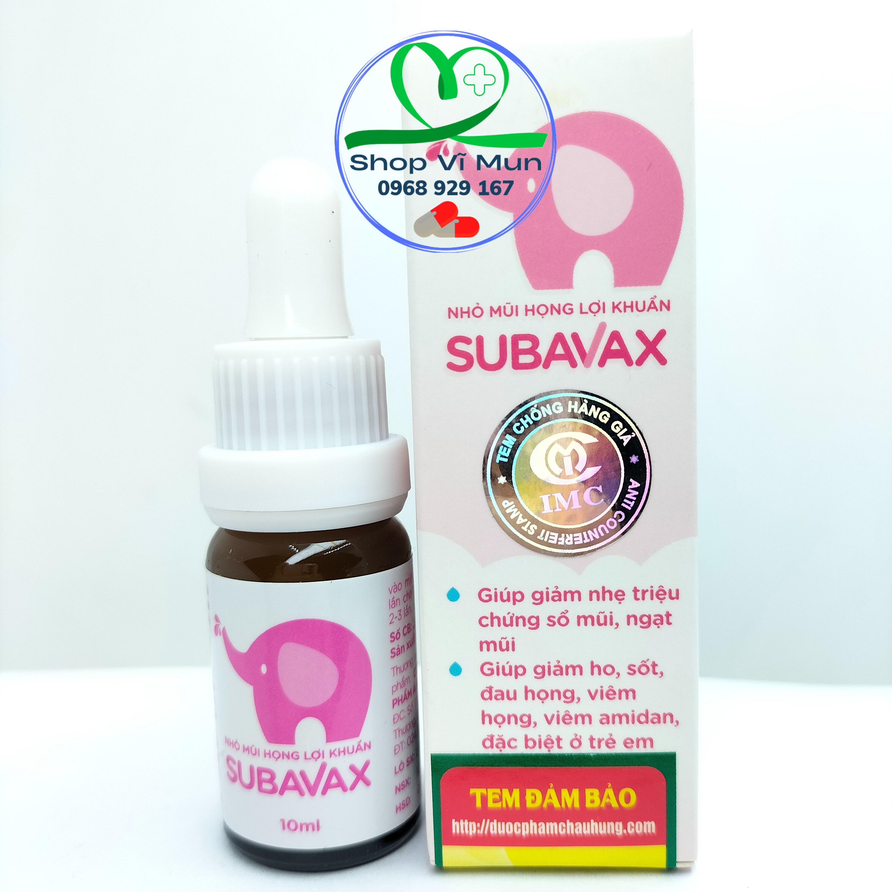 Nhỏ mũi họng lợi khuẩn SUBAVAX 10ml - Bổ sung lợi khuẩn đường hô hấp