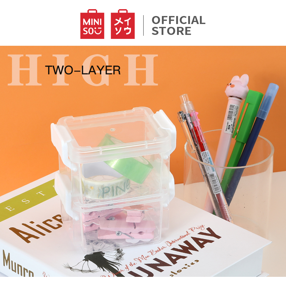 Two-layer Storage Box Miniso Hộp lưu trữ
