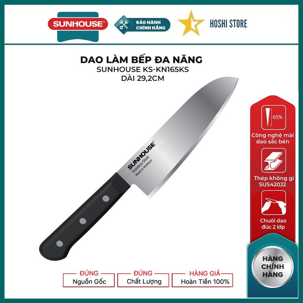 Dao làm bếp đa năng sunhouse ks-kn165ks