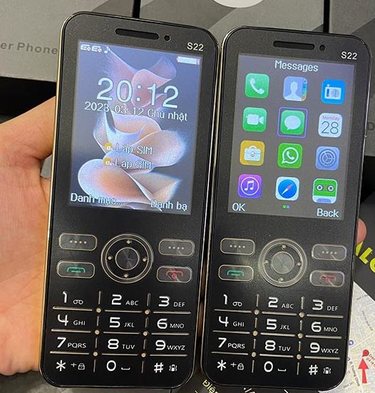 Điện thoại 2 sim s22 độc lạ nhỏ mỏng có ghi âm cuộc gọi - bảo hành 12 tháng