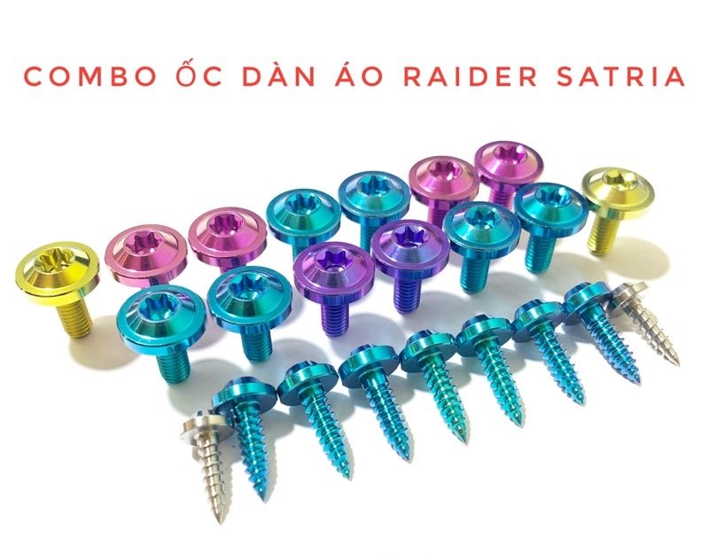 Combo full ốc titan dàn áo Raider Satria 150