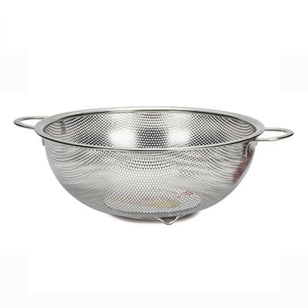 [HCM]Rổ inox loại dày có quai cầm 29cm Rổ nhà bếp tiện lợi