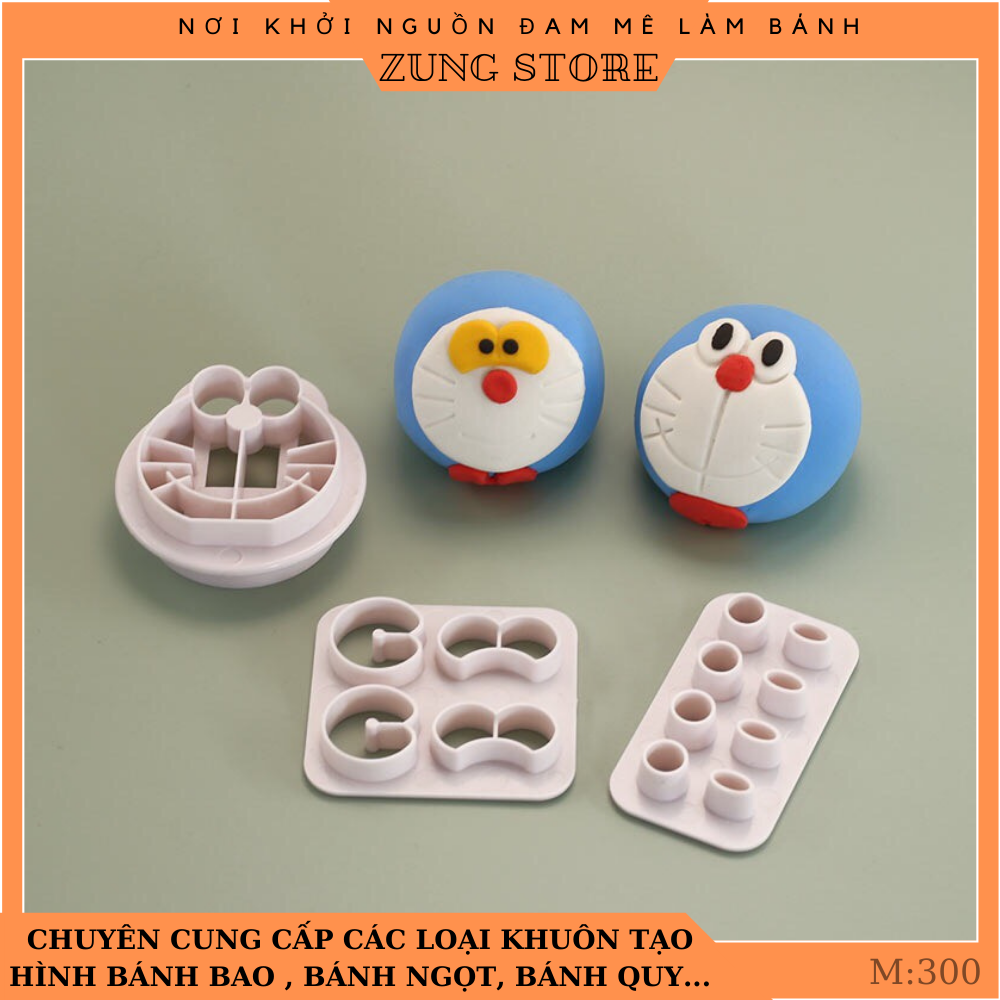 Dụng Cụ Làm Bánh, Khuôn Tạo Hình Bánh Bao, Bánh Trôi Nước, Bánh Mì Hình Doremon ZUNGSTORE-M300