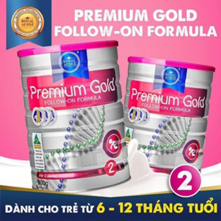 Sữa Hoàng Gia Úc Royal AUSNZ Premium Gold Số 2 900gr cho bé từ 6-12 Tháng
