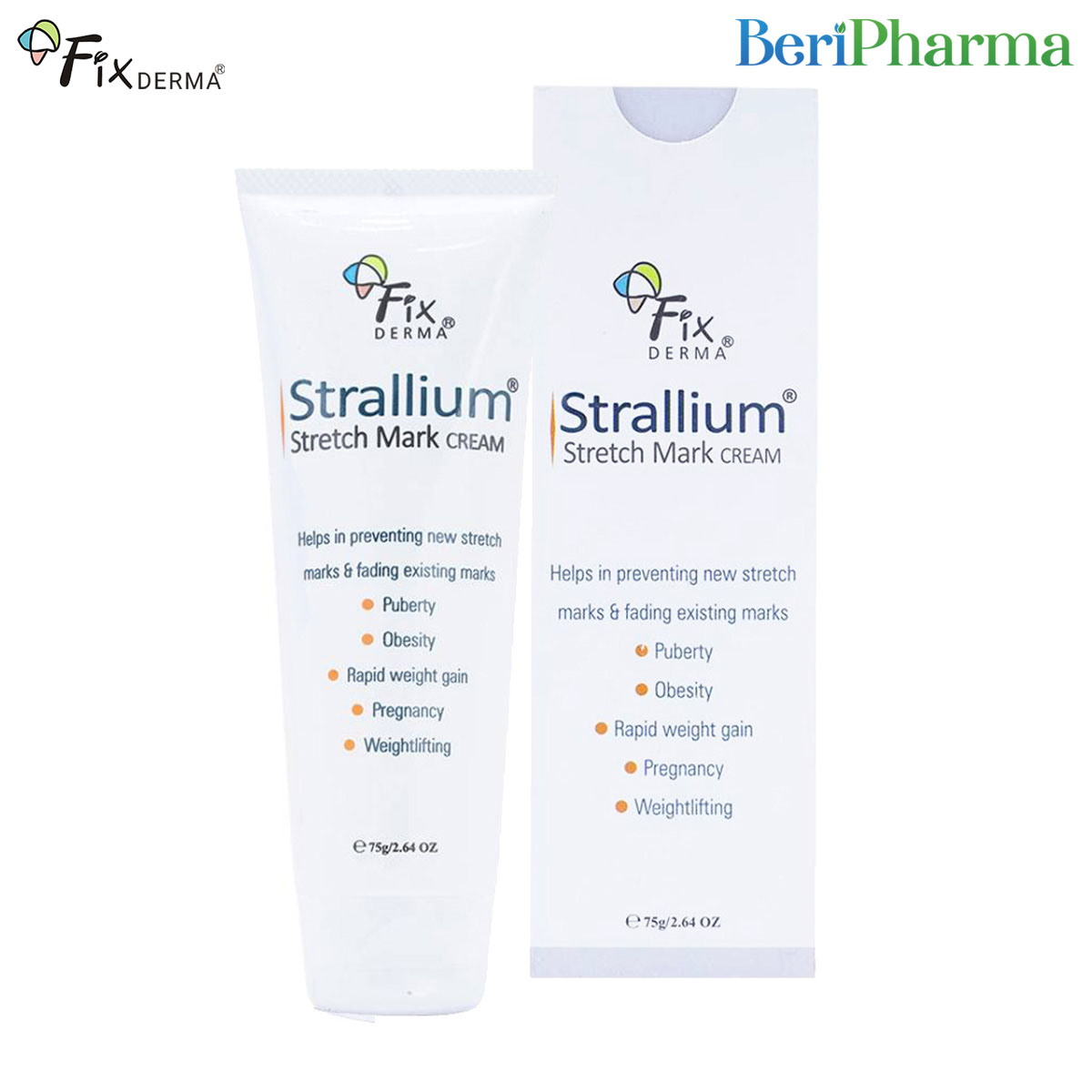 Fixderma Kem Dưỡng Giảm Rạn Da Strallium Stretch Mark Cream 75g