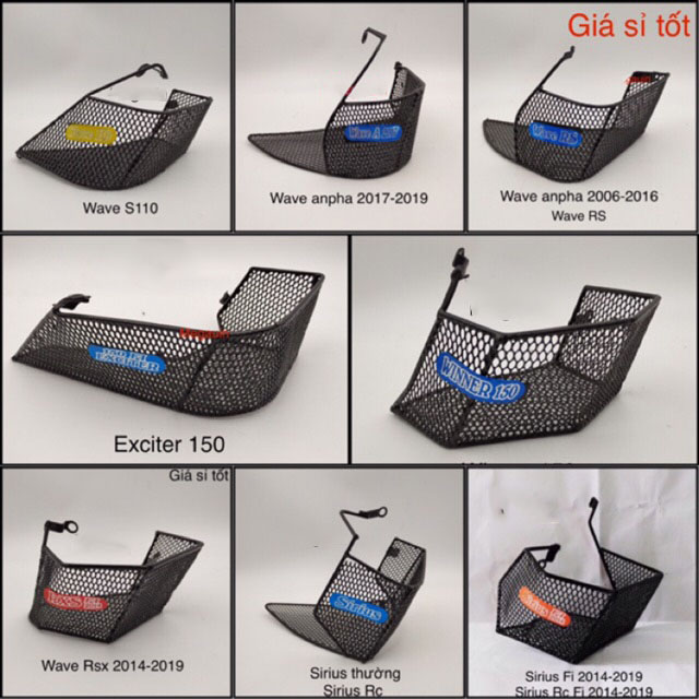 RỔ HÔNG - GIỎ CẠNH XE MÁY CÁC LOẠI (WAVE SIRIUS EXCITER WINNER S110 RSX BLADE