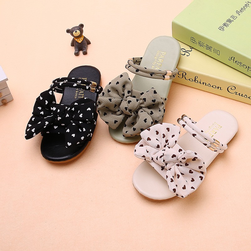 Dép sandal nơ chấm bi cực xinh cho bé