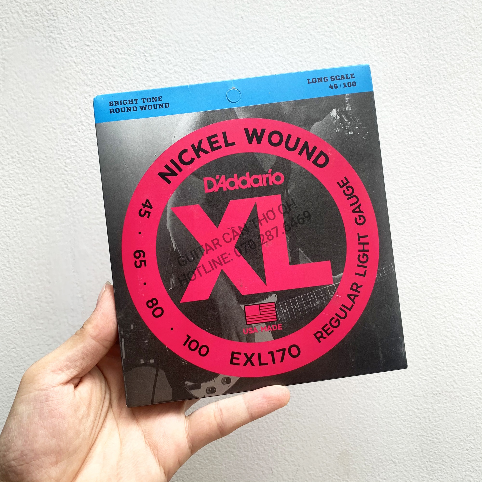 Dây đàn guitar bass d'addario exl170 - bass 4 dây và 5 dây - hàng loại 1