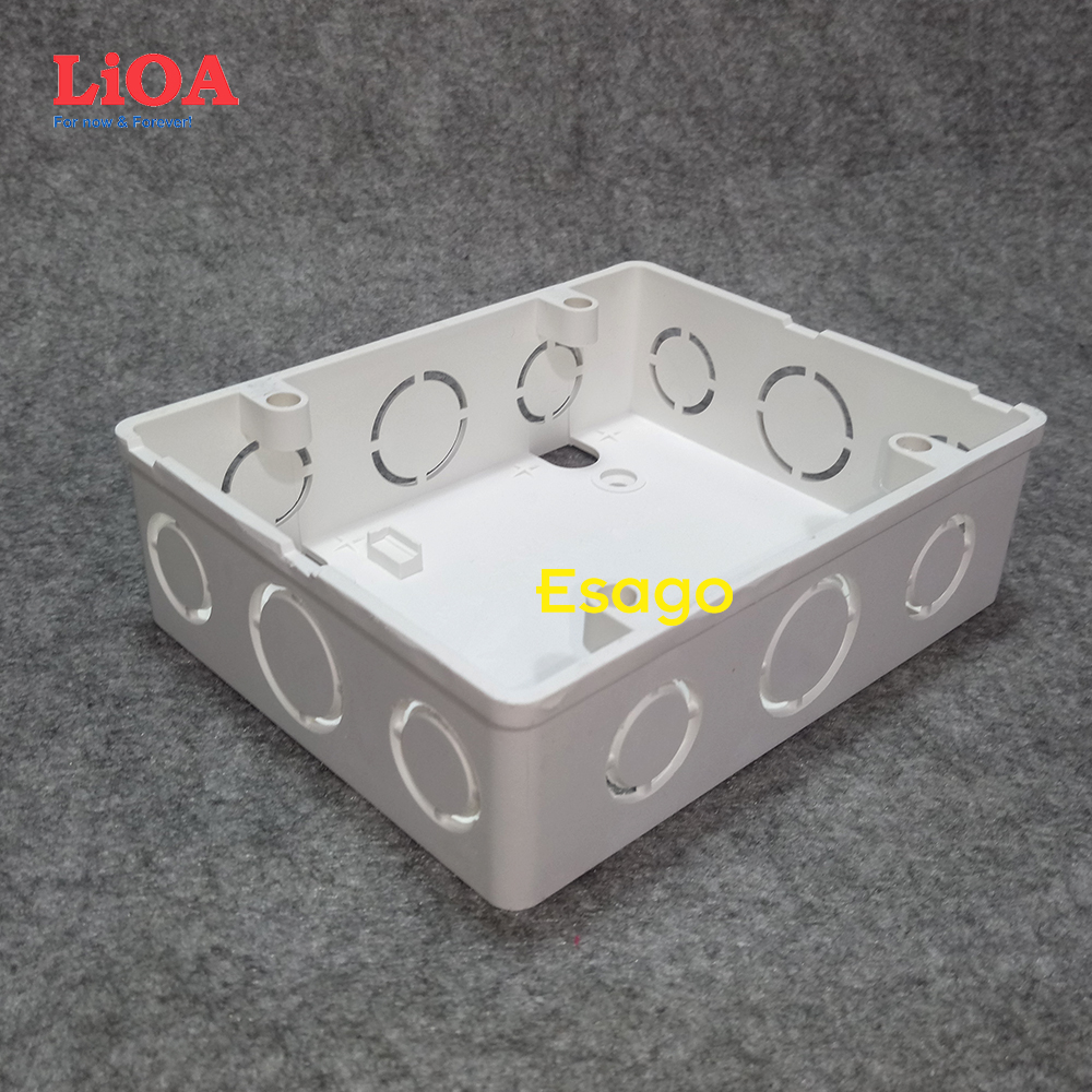 Đế âm đôi tự chống cháy LiOA dùng cho các mặt chữ nhật