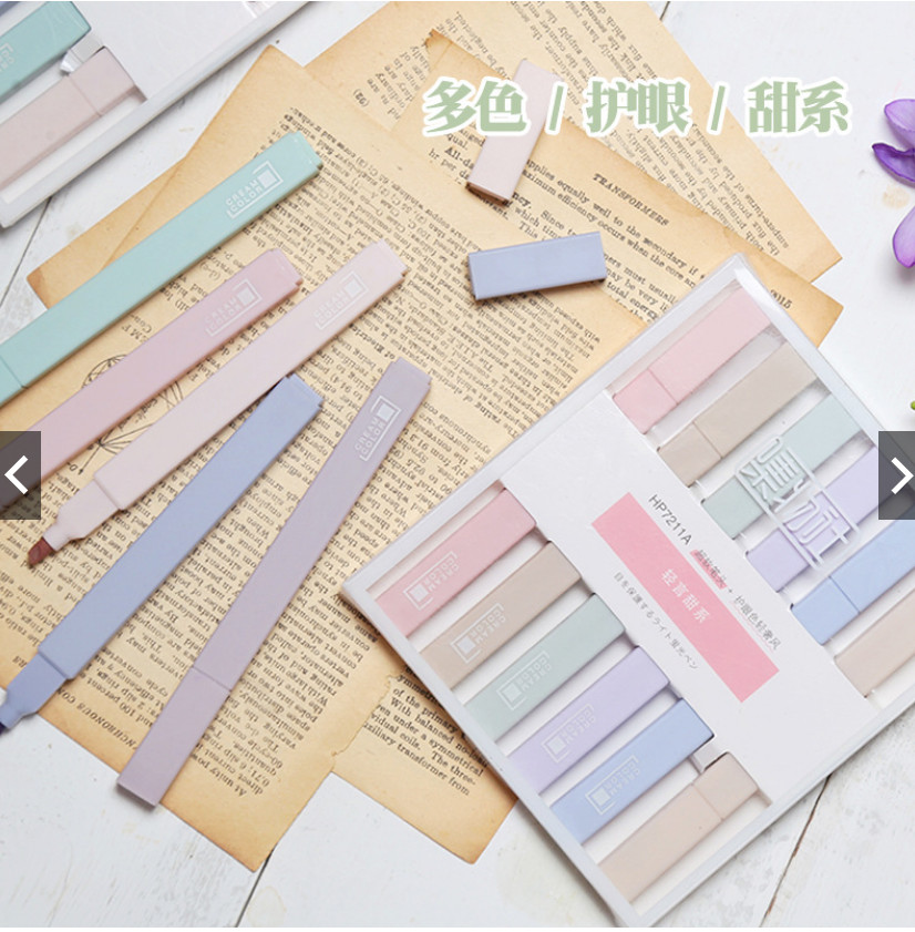 Bộ bút đánh dấu 6 màu sáng tạo cho học sinh Bút Đánh Dấu Hai Đầu 6 Màu Sáng Tạ