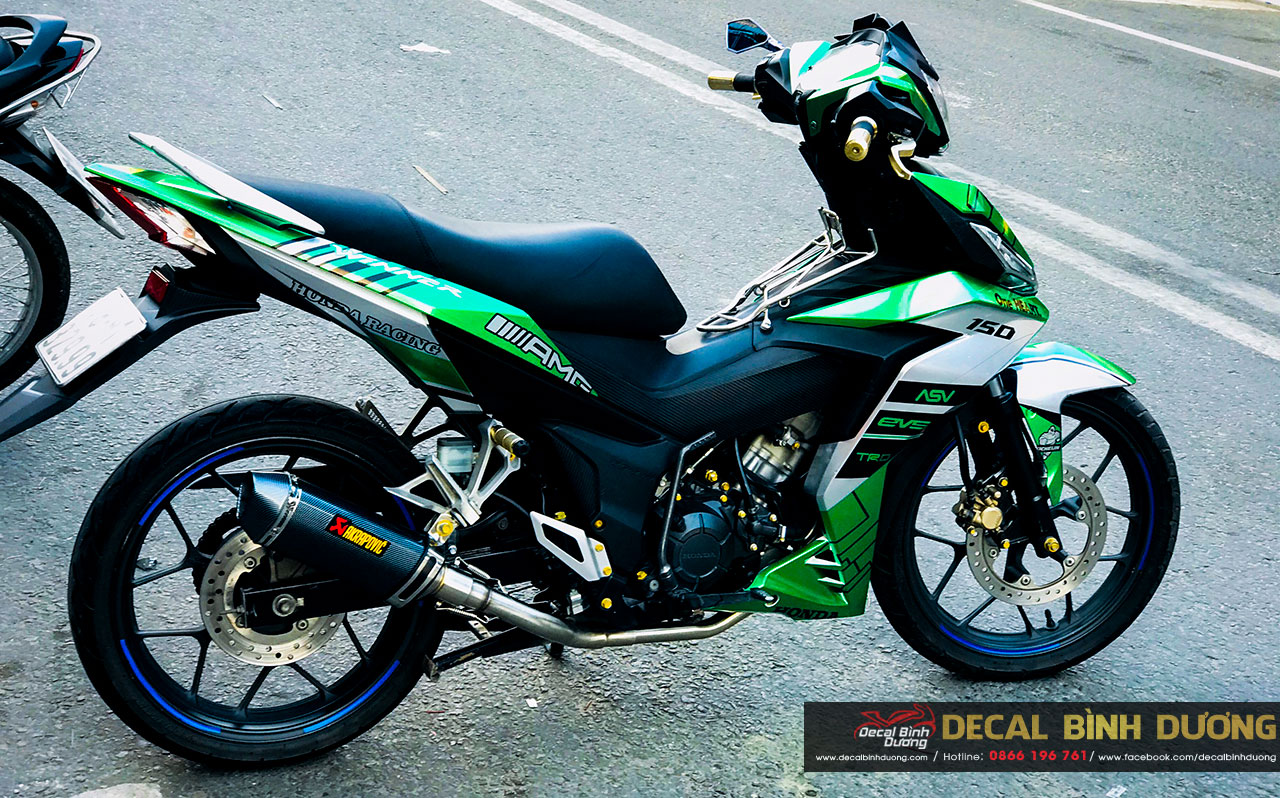 Tem Trùm Winner - Tem xe winner Xanh xám Phiên Bản AMG - Tem xe máy giá rẻ