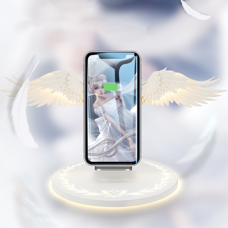 (Bảo hành 12 tháng)Sạc không dây hỗ trợ sạc nhanh 10W ANGEL - sạc thiên thần hỗ trợ tất cả các sản phẩm có sạc không dây , sạc không dây iphone , sạc không dây samsung , sạc không dây xiaomi , sạc không dây oppo
