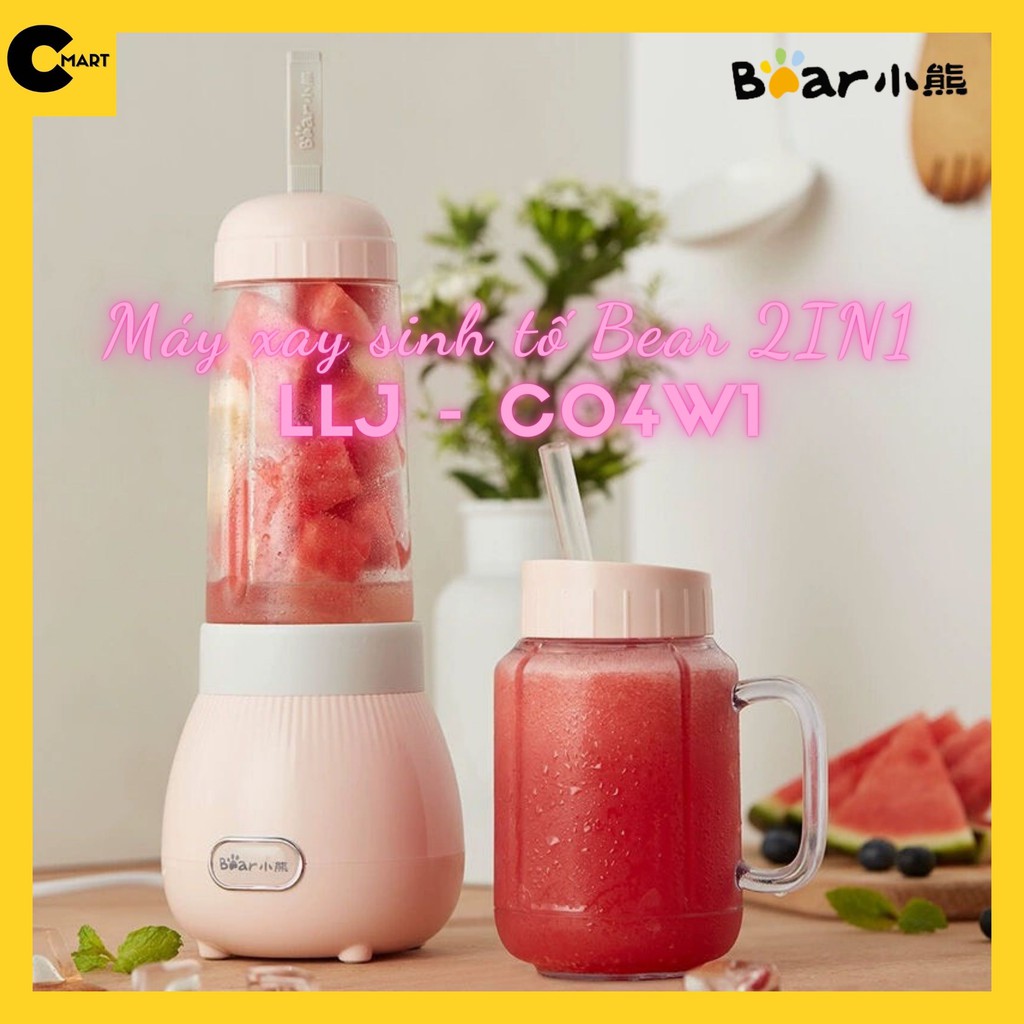 Máy xay sinh tố Mini Cầm tay LLJ-C04W1-Máy xay trái cây chính hãng Bear