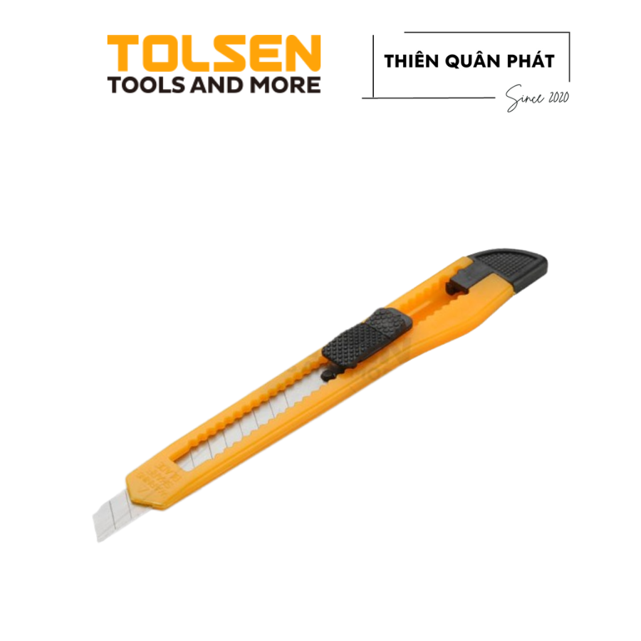 Dao rọc giấy mini cỡ nhỏ 9x80mm vỏ nhựa Tolsen 30004 tiện lợi sắc bén chống gỉ