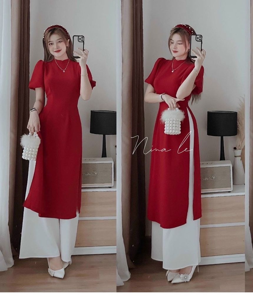 Sét bộ cách tân kèm quần mẫu đón tết sang trọng thanh lịch.,