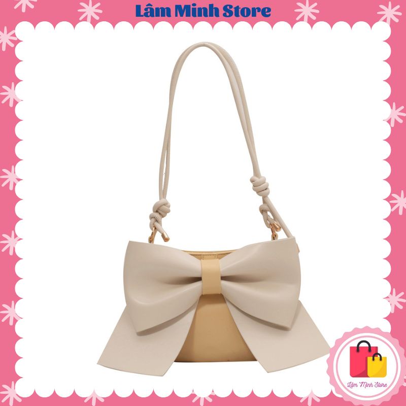 Túi đeo chéo - Túi nữ xinh đeo vai kẹp nách phối hình nơ xinh xắn superbag 388