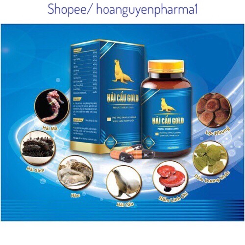 Hải cẩu gold phạm thiên long - chai 40 viên